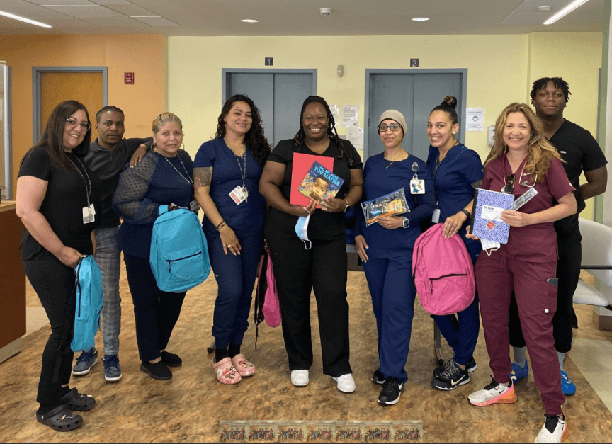 A group of health center staff at an outreach event